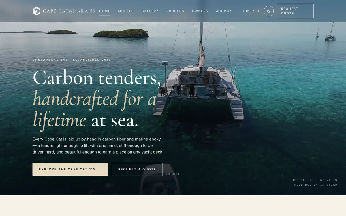 Cape Catamarans — homepage